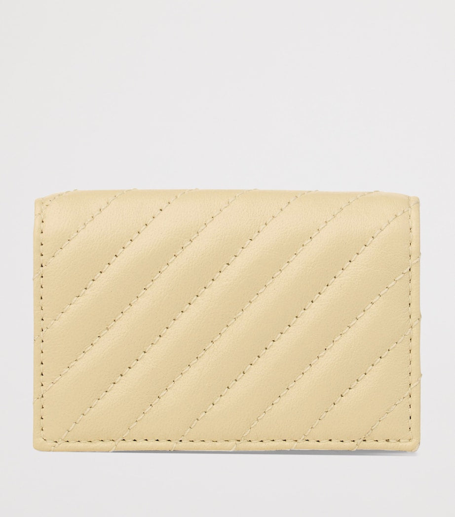 Beige Curve Nello Leather Wallet