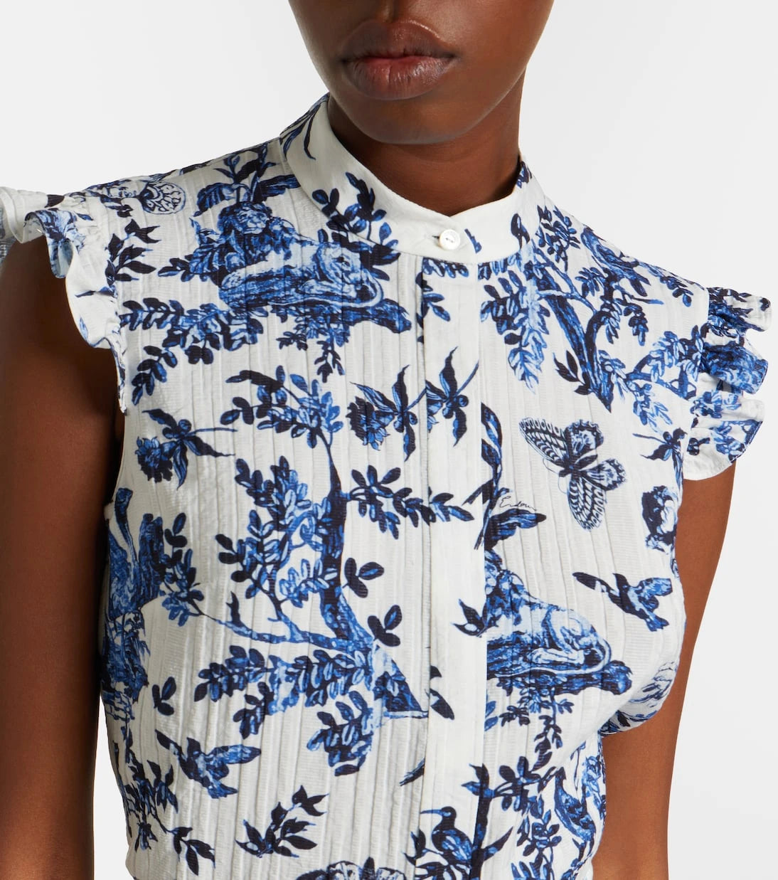 Erdem - Floral jacquard top