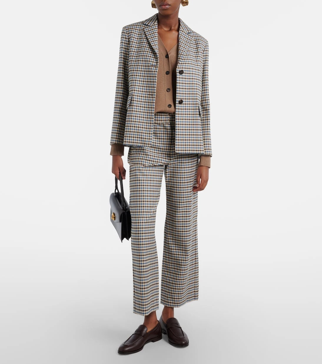 'S Max Mara - Nadia checked wool and cotton blazer