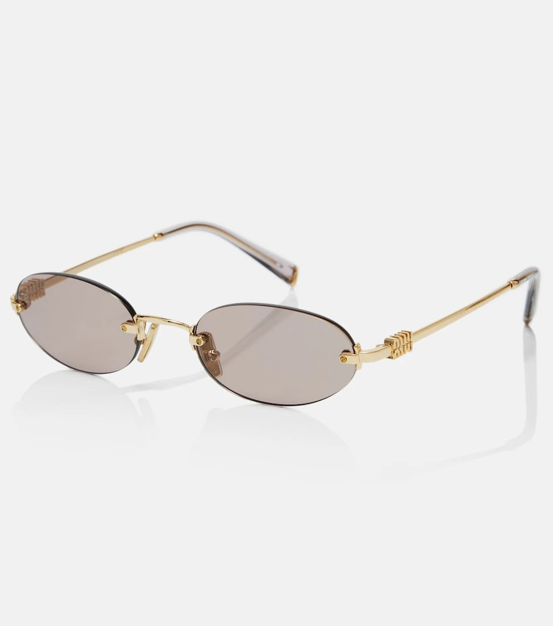 Miu Miu - نظارات شمسية بيضاوية بشعار