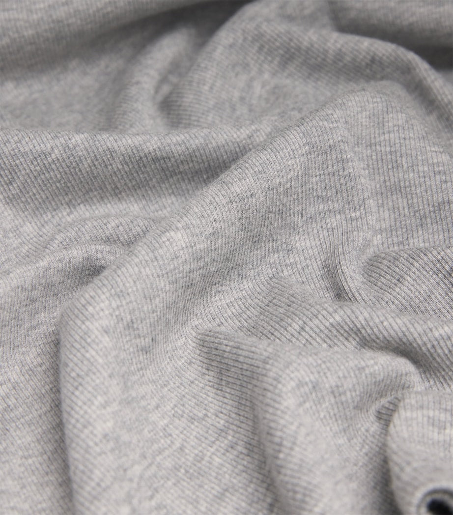 ME+EM Grey Stretch-Cotton Ribbed Ultimate T-Shirt