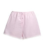 Skims Pink Cotton Poplin Sleep Shorts