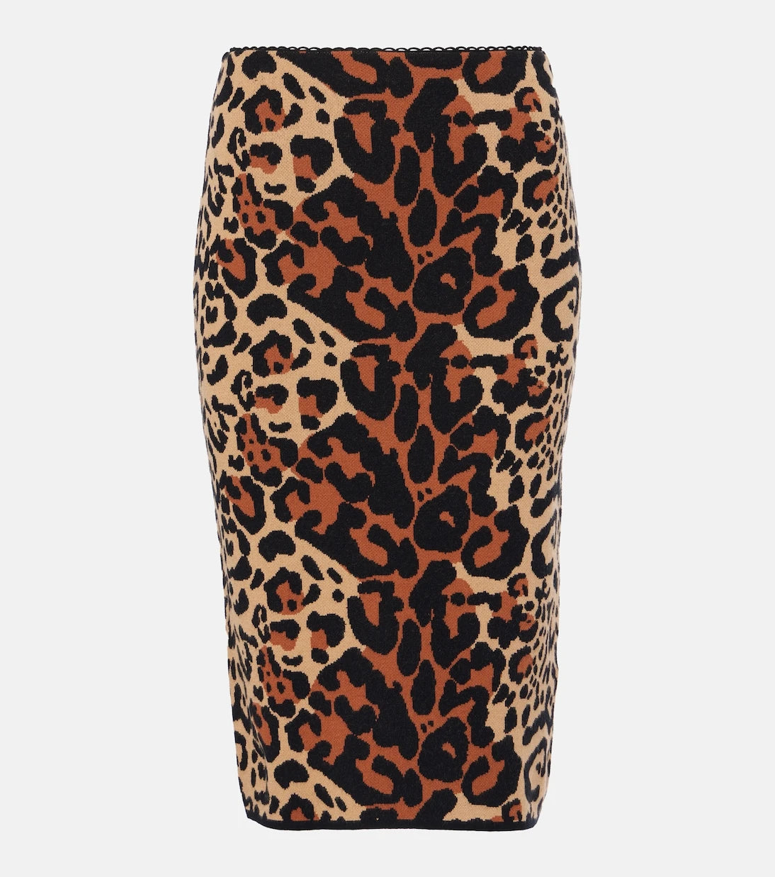 Blumarine - Leo leopard-print jacquard pencil skirt