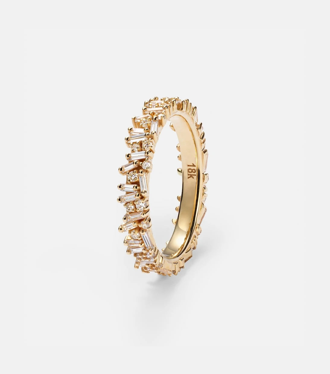 Suzanne Kalan - Icon Midi 18kt gold tech ring jackets with diamonds