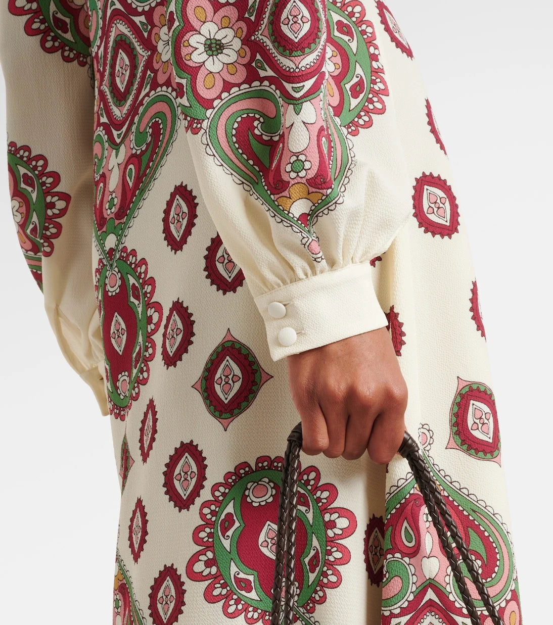 Etro - فستان ميدي بنقشة البيزلي