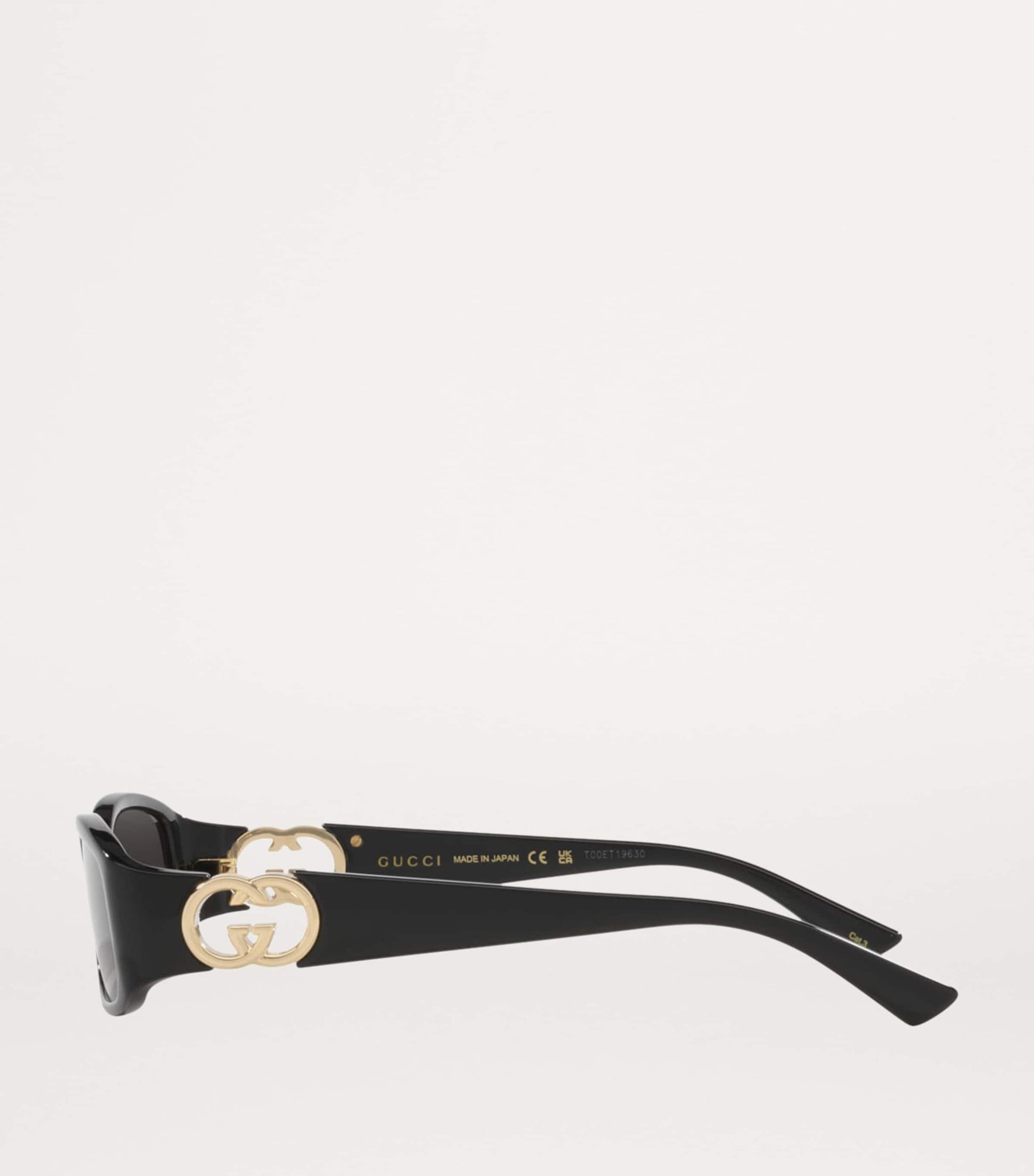 Black Slim Rectangular Sunglasses