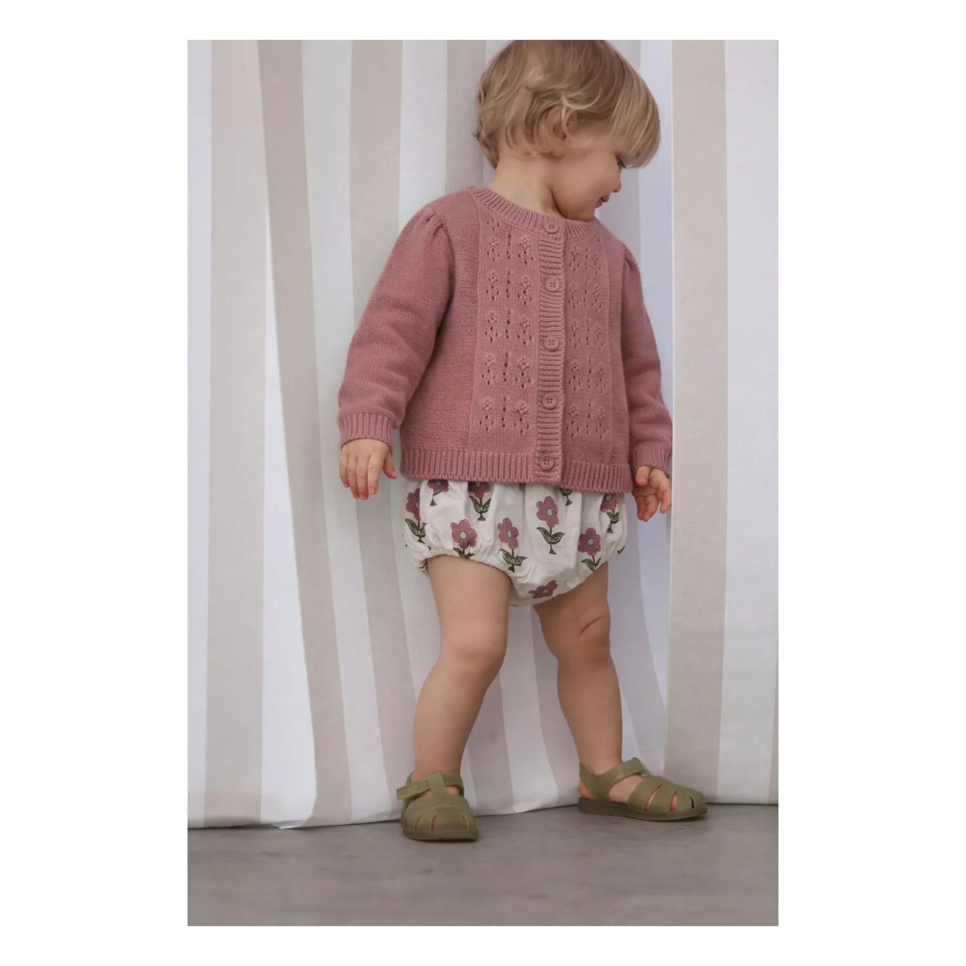 Lililotte - Bloomer César Fleurs Seersucker Coton Bio | Ecru