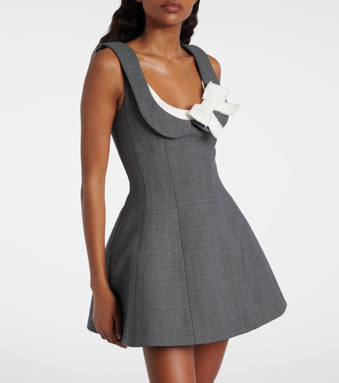 Shushu/Tong - Bow-detail twill minidress