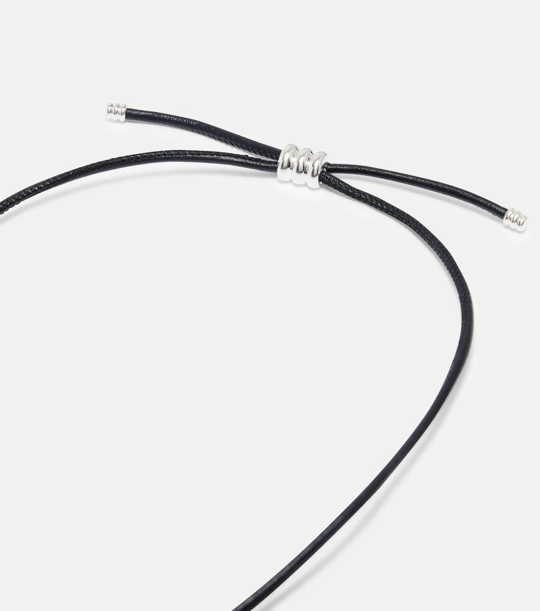 Déhanche - Hollyhock leather and sterling silver necklace