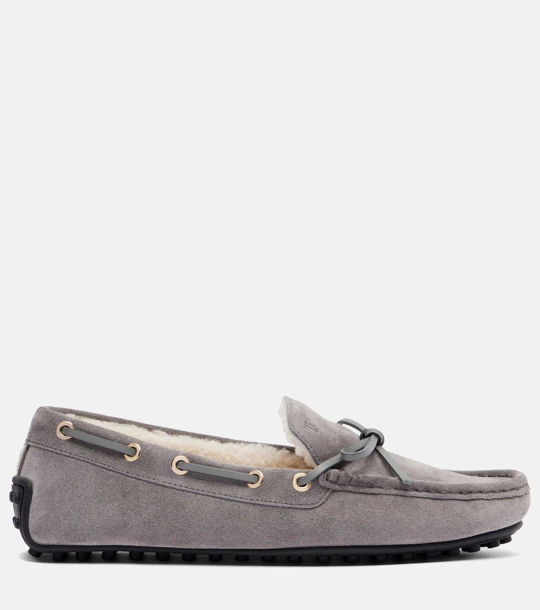 Tod's - Gommino shearling-lined suede boat shoes