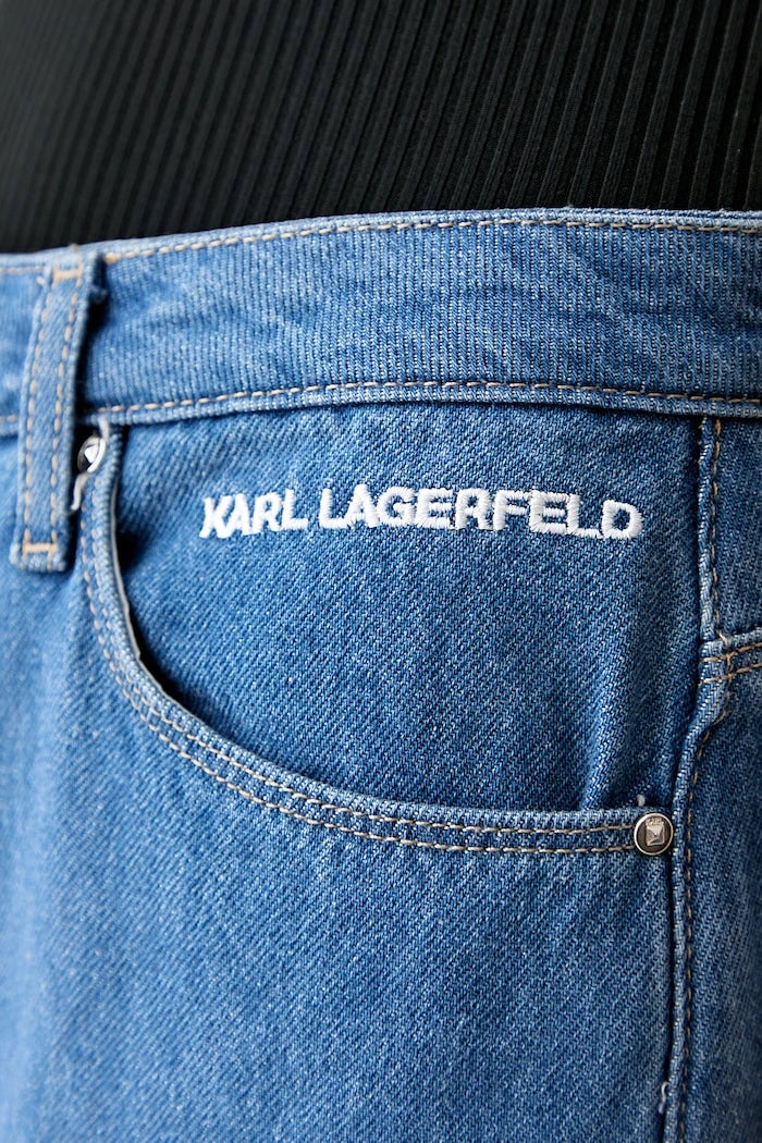 Karl Lagerfeld дънки wide leg дамски IKON