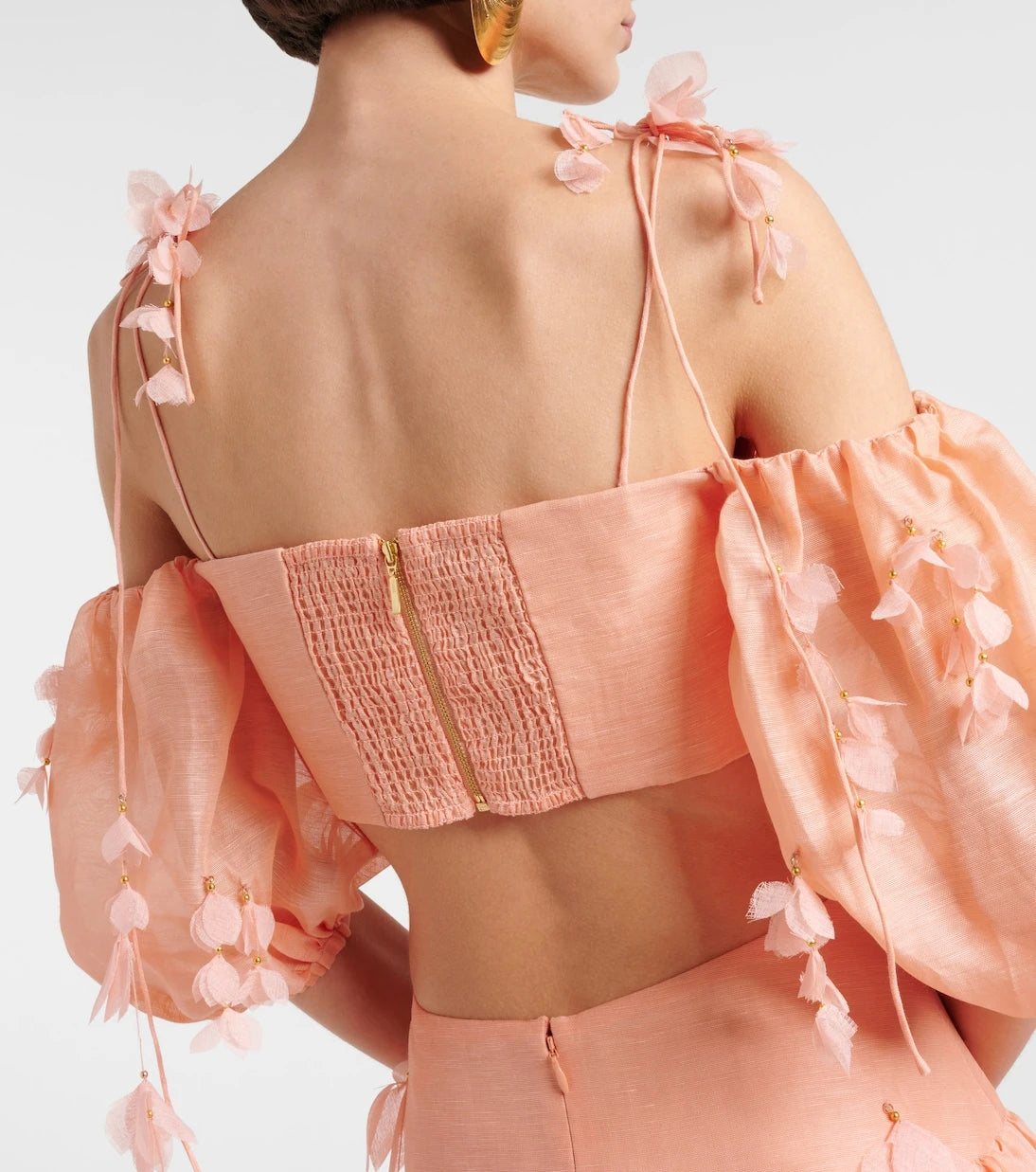 Zimmermann - Dawning linen and silk crop top