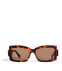 Brown Acetate Square-Frame Sunglasses