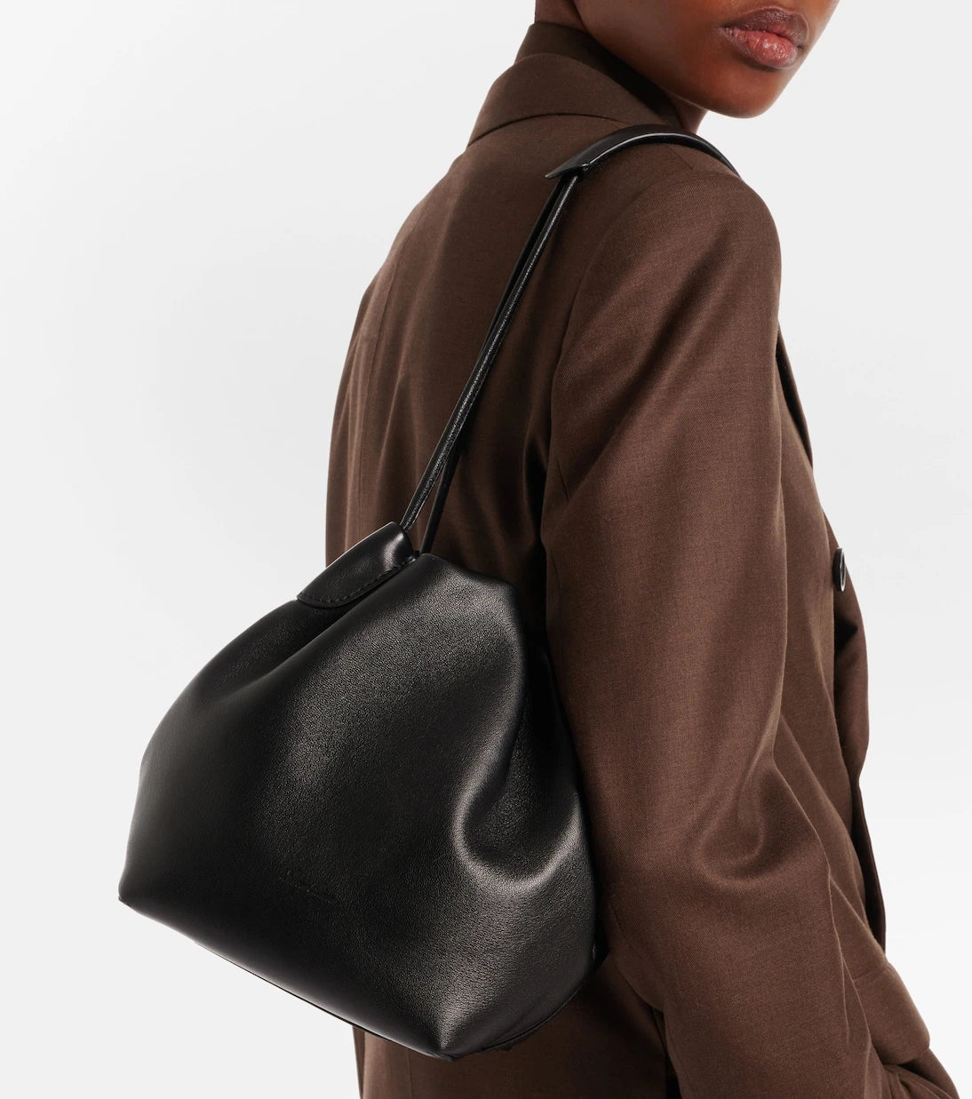 Loro Piana - Bale Softy Small leather bucket bag