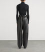 Givenchy Black Leather Trousers