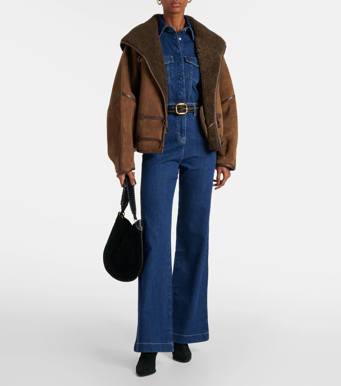 7 For All Mankind - Flared denim jumpsuit