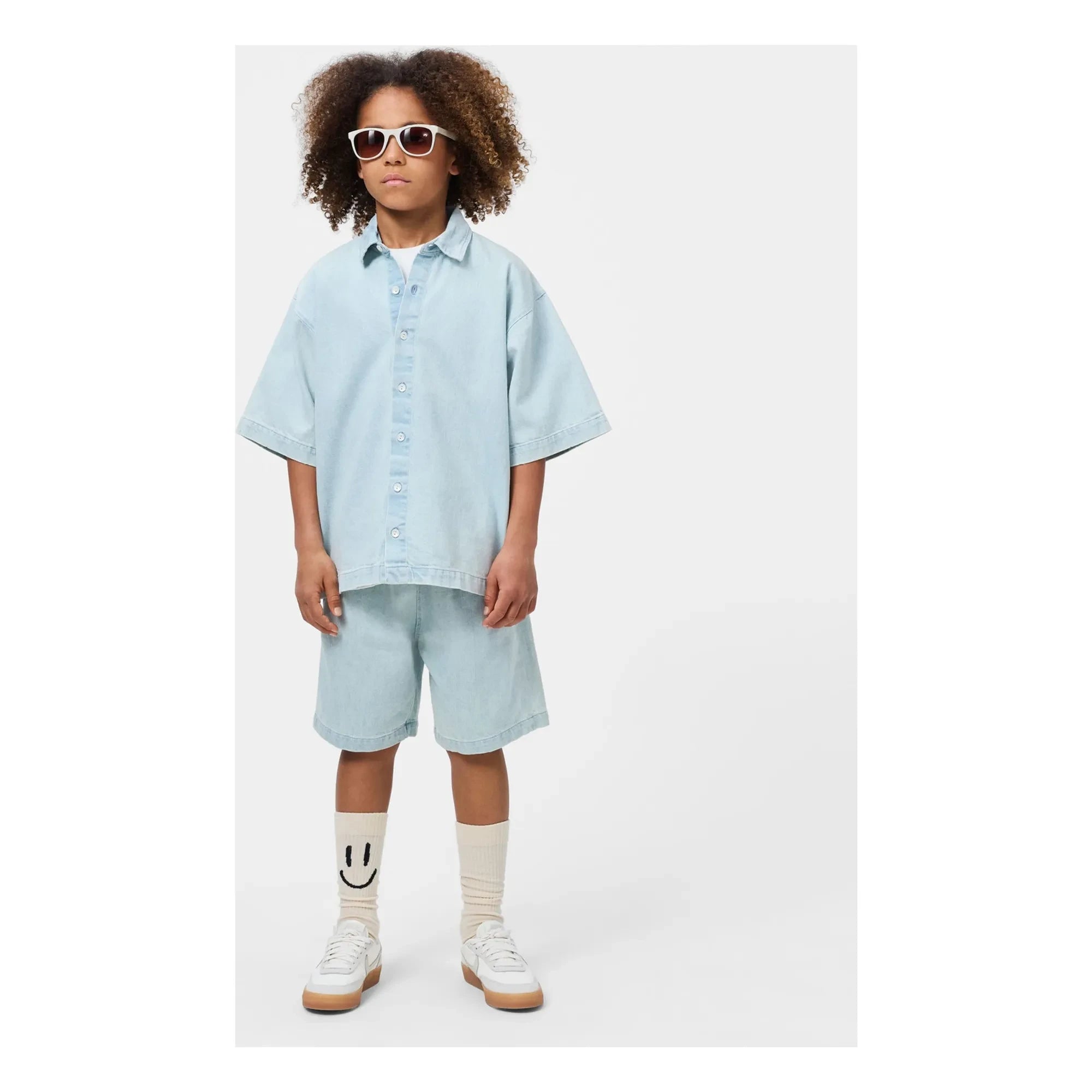 Molo - Avart Organic Cotton Denim Shorts | Denim blue