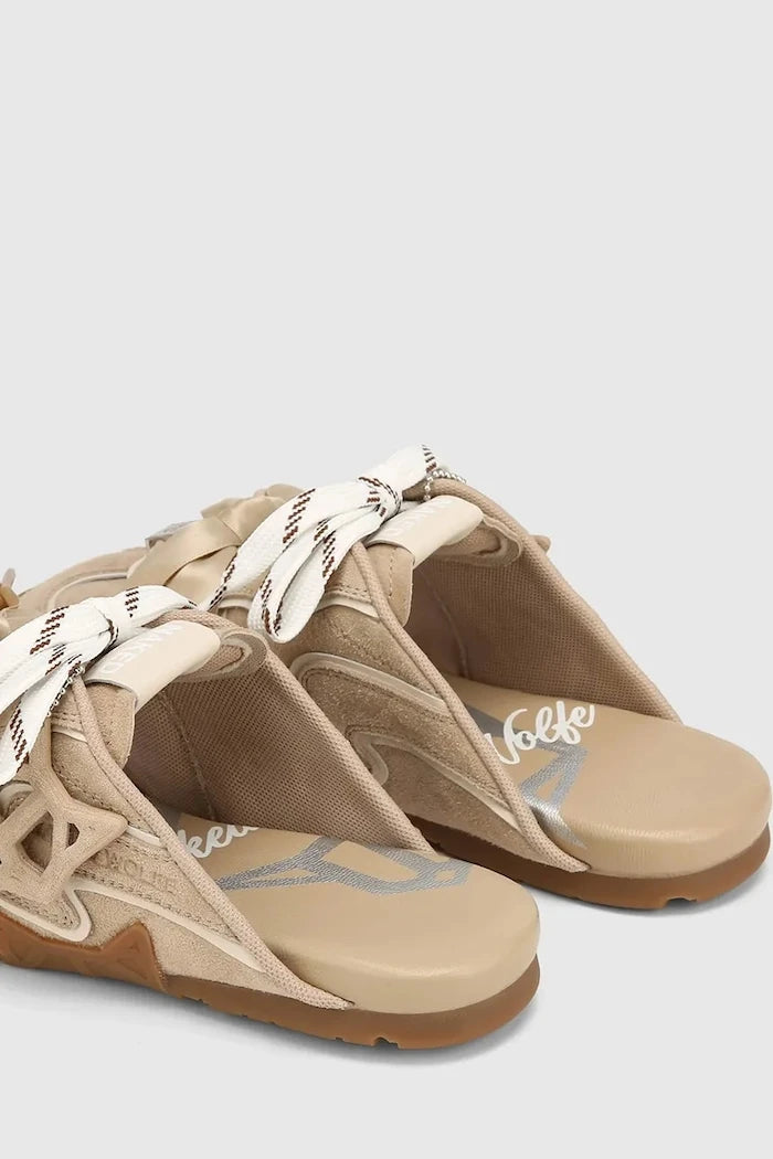 Naked Wolfe Kadın Süet Terlik Admire Off White Suede