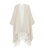 Brunello Cucinelli White Wool-Cashmere Reversible Poncho
