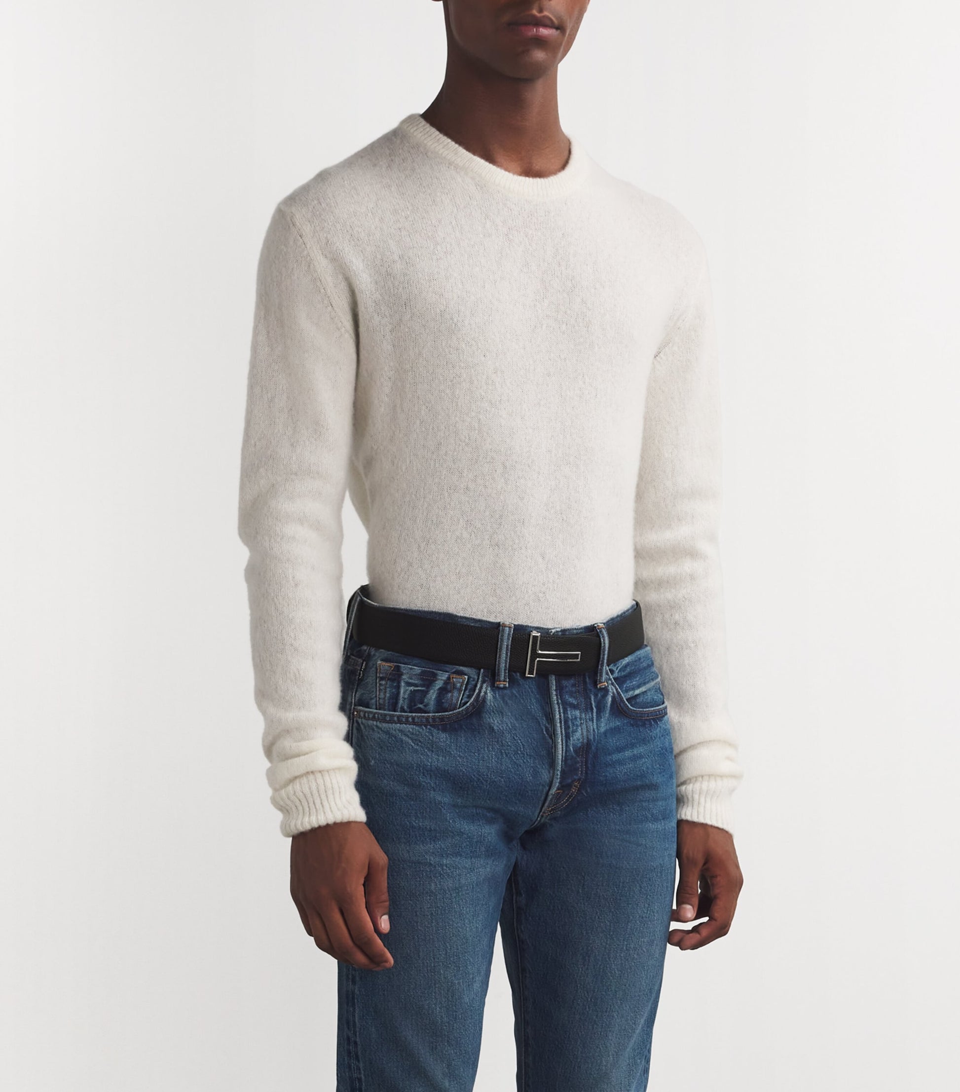 Leather Reversible T Icon Belt