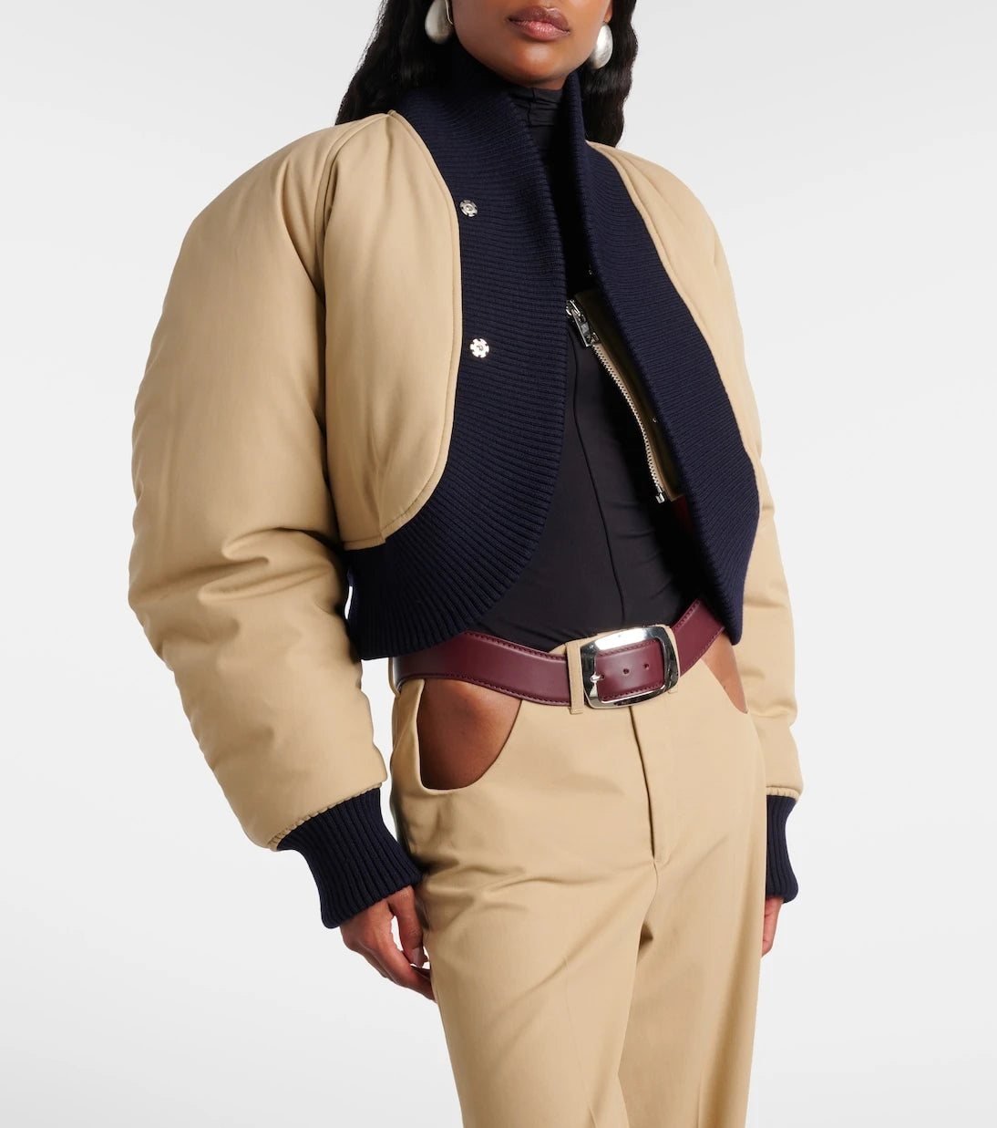 Jean Paul Gaultier - Cropped cotton bomber jacket