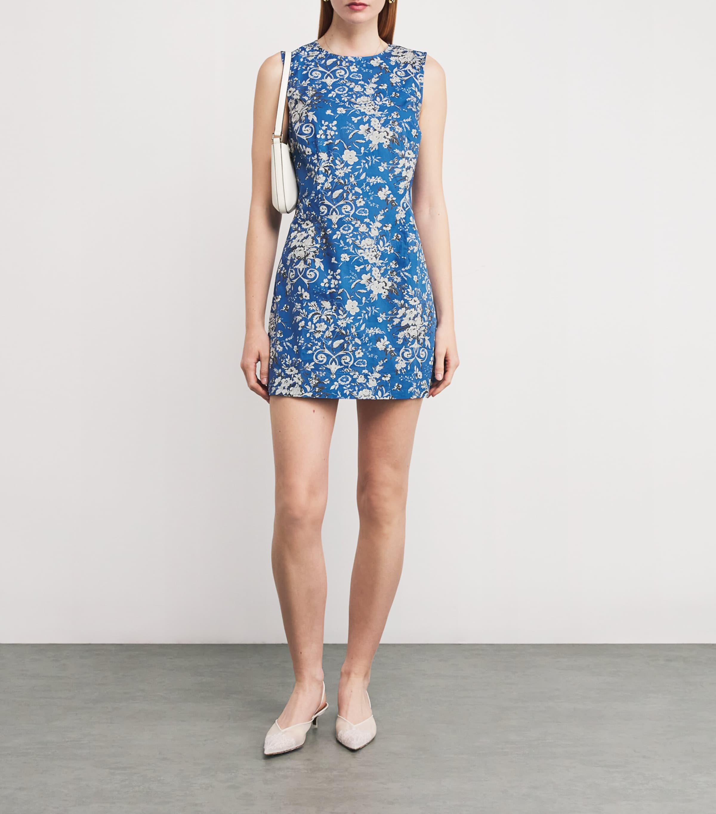 DÔEN Blue Floral Adele Mini Dress