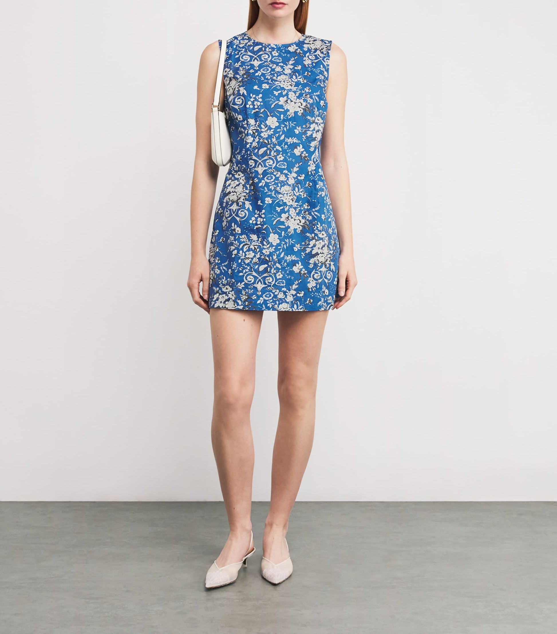 DÔEN Blue Floral Adele Mini Dress