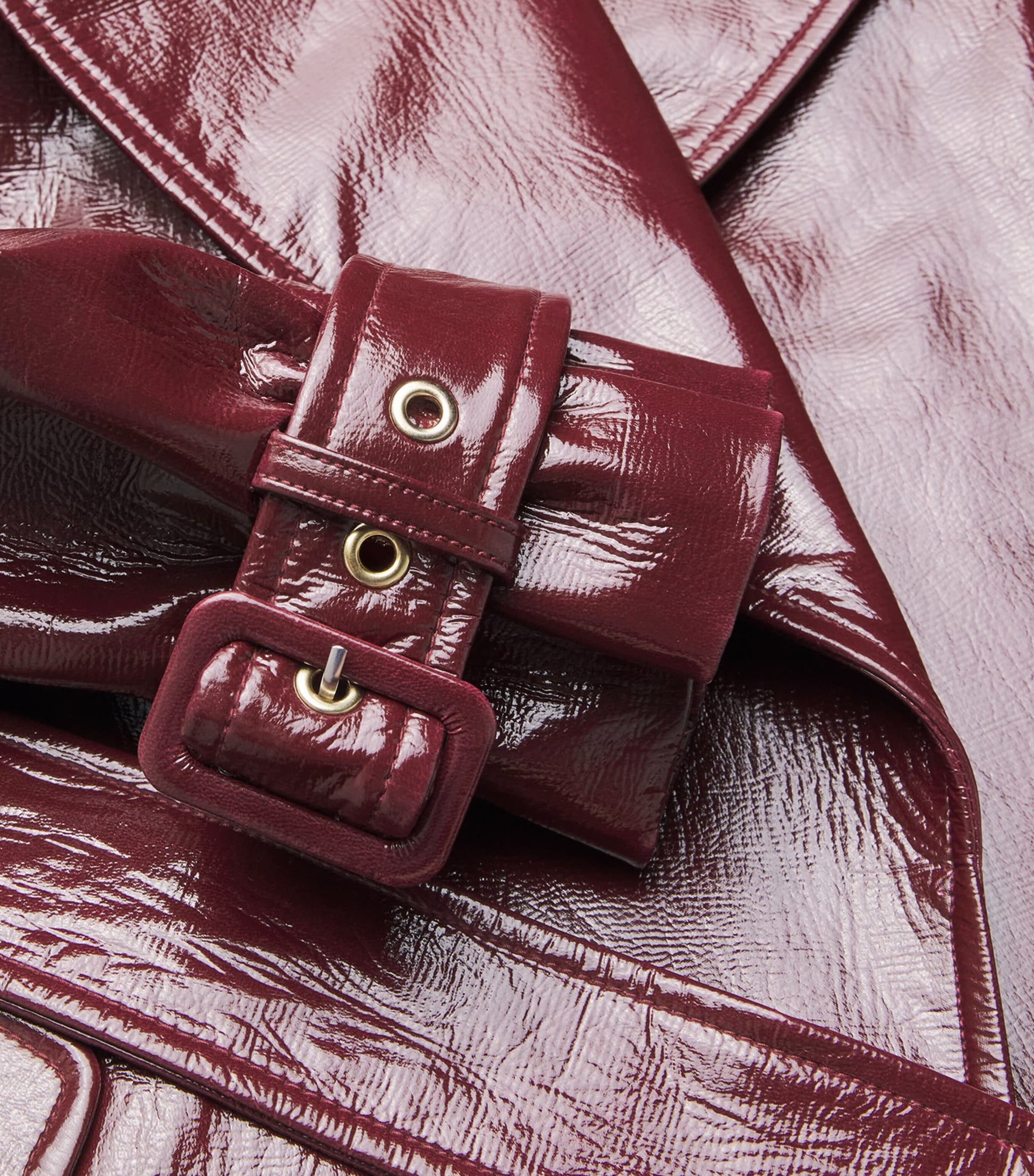 Faux Leather Nevada Trench Coat