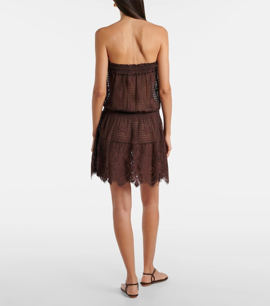 Melissa Odabash - Isla cotton-blend lace minidress
