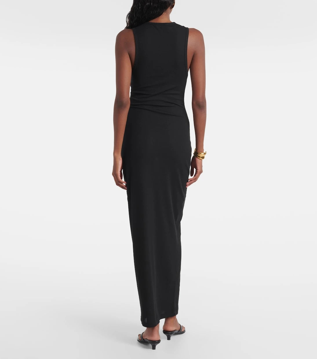Wardrobe.NYC - فستان ماكسي "Racer" من مزيج القطن