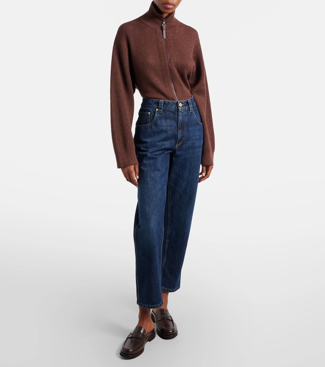 Brunello Cucinelli - Cropped straight jeans
