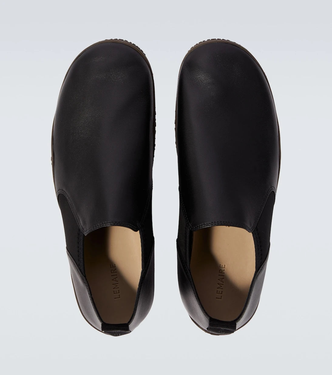Lemaire - Vibram leather slip-on shoes