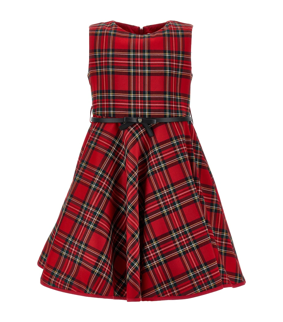 Monnalisa Multi Tartan Belted Dress (2-12 Years)