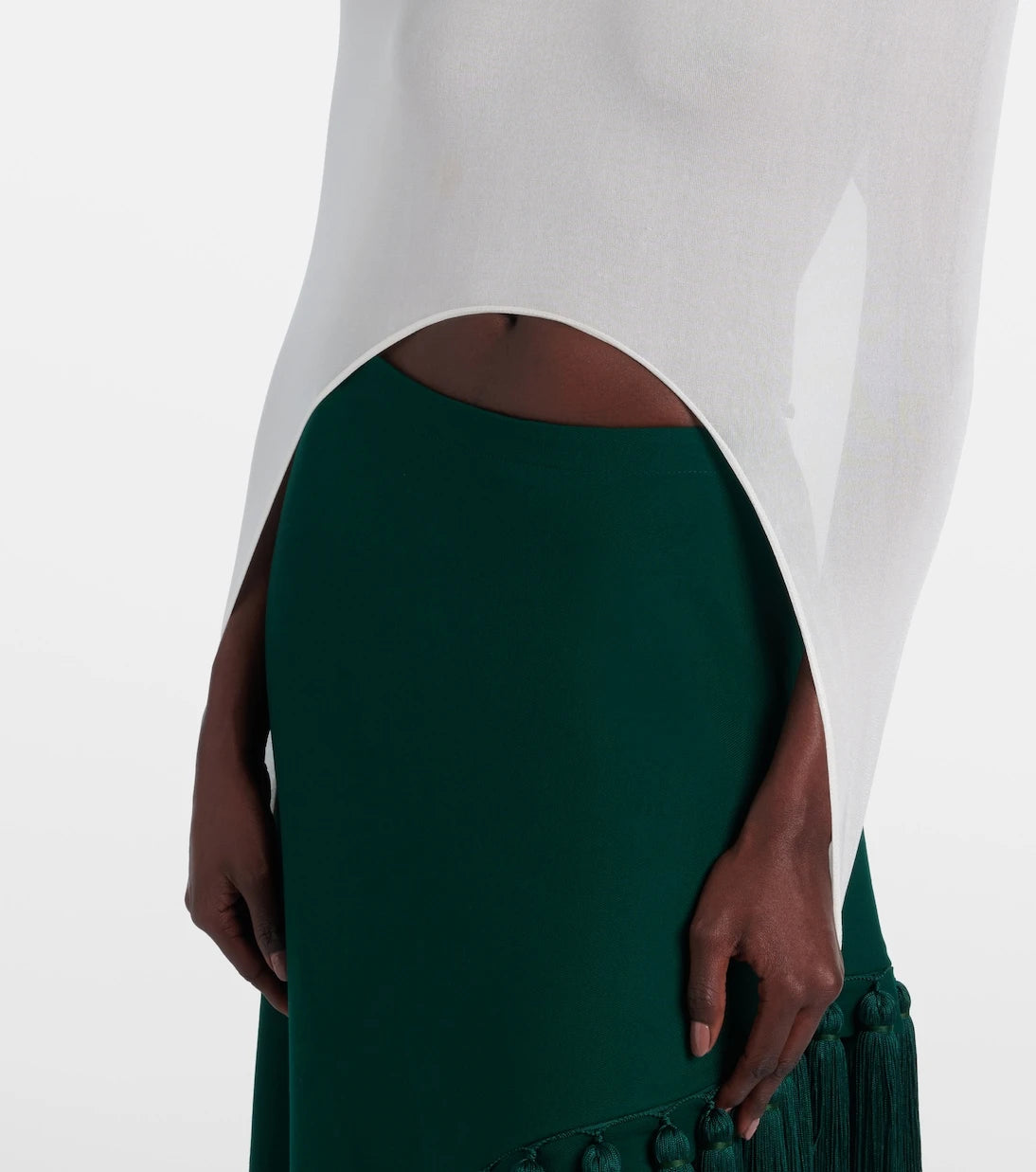 Alaïa - Knitted silk-blend top