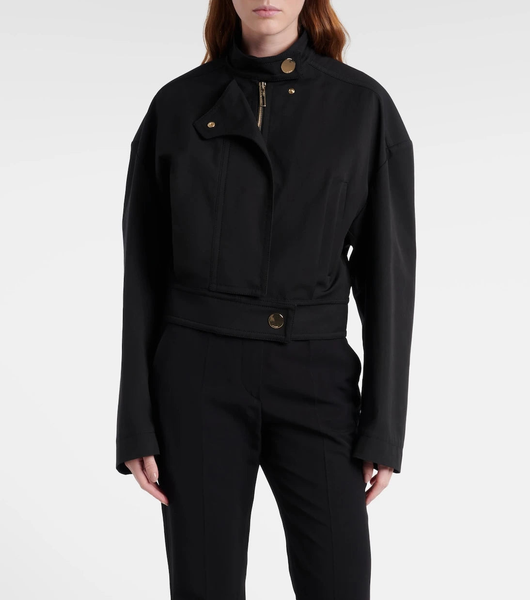 Sportmax - جاكيت بومبر ريفيرا من القطن بقصة كبيرة