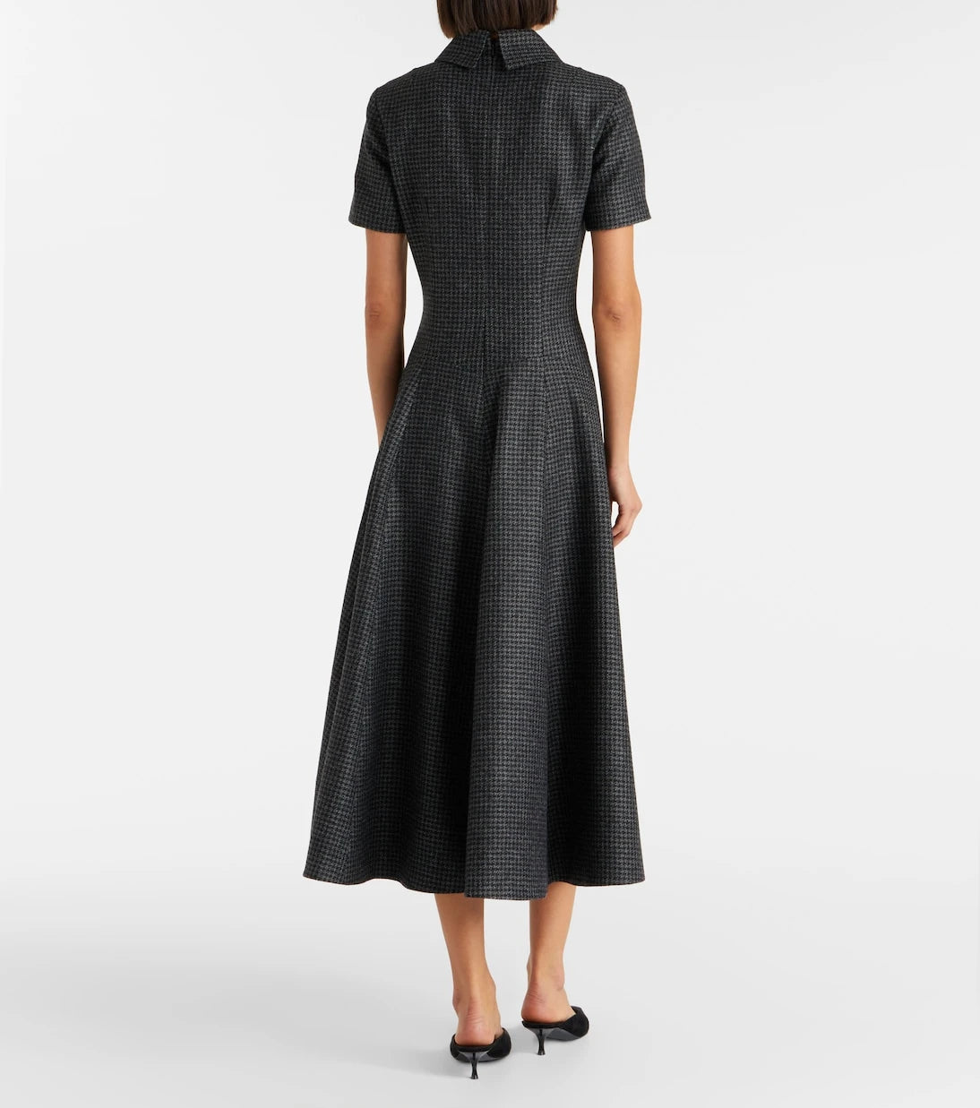 Emilia Wickstead - Jody houndstooth wool-blend midi dress