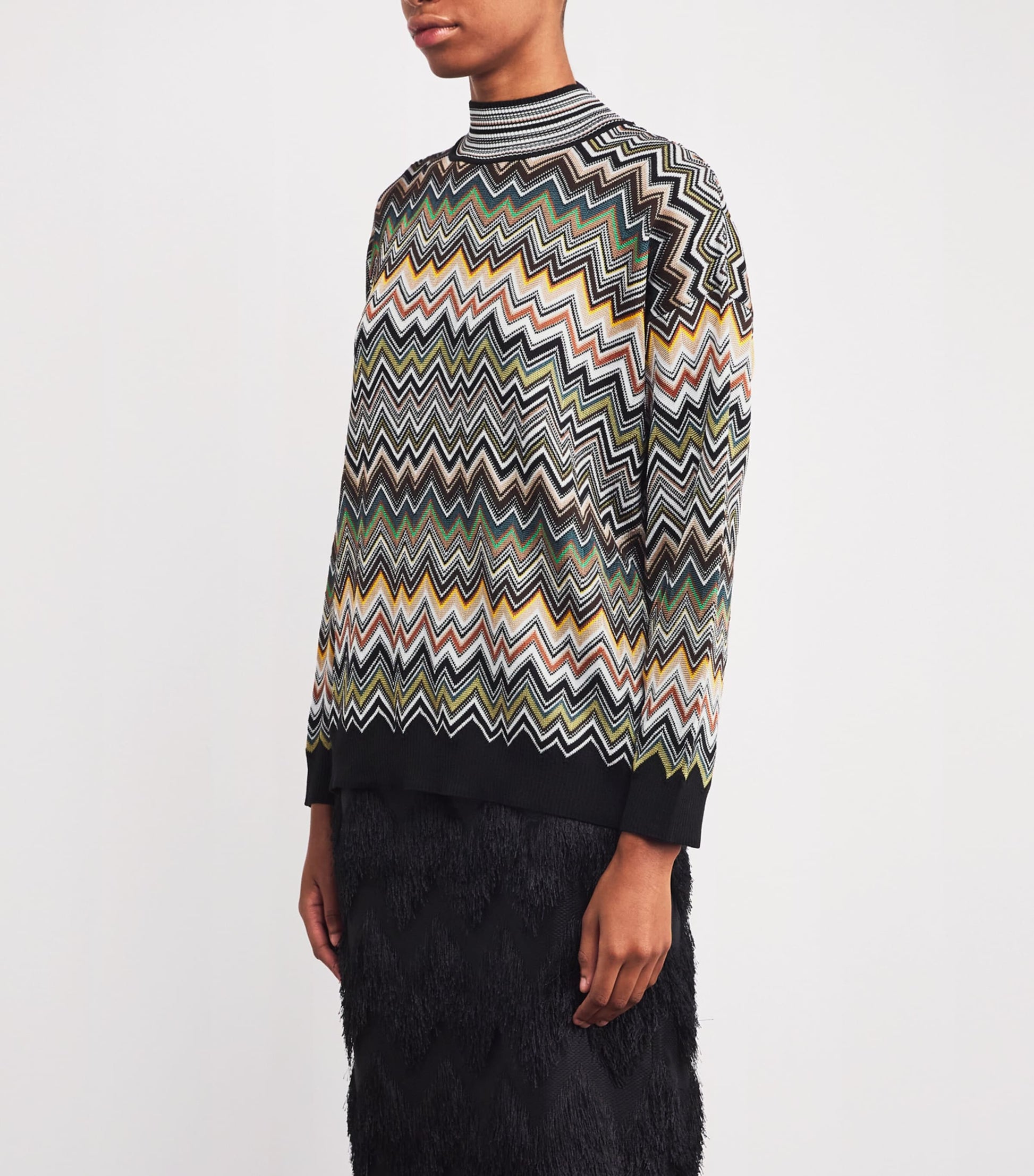 Missoni Multi Zigzag High-Neck Sweater