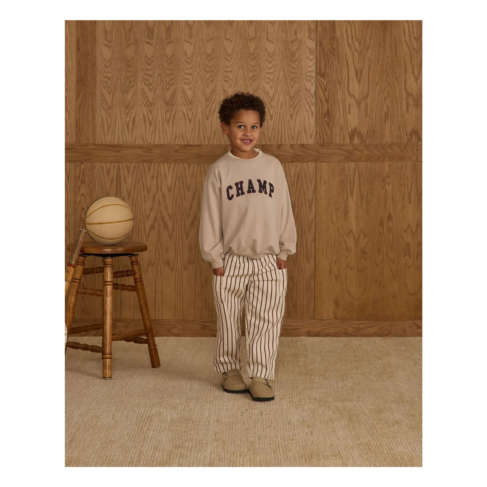 Rylee + Cru - Cargo Pants Stripes | Ecru