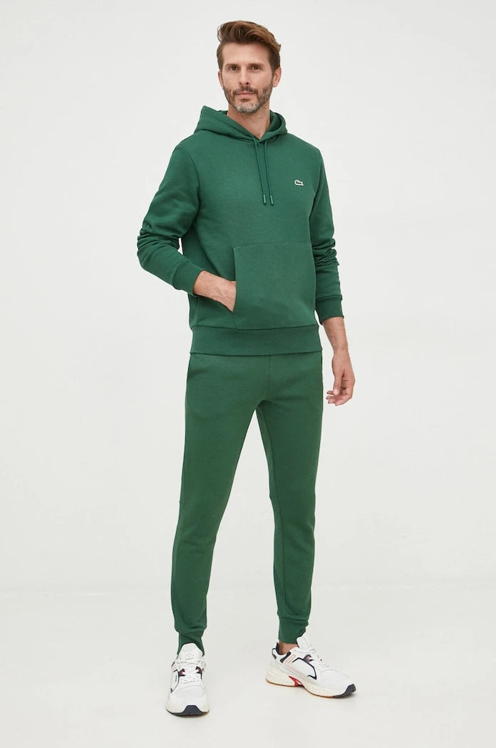 Pamuklu kapüşonlu Lacoste sweatshirt