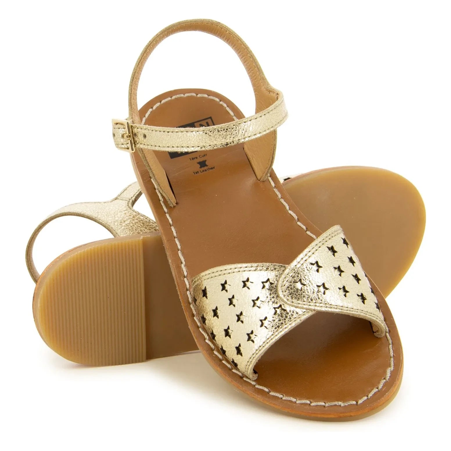 Bonton - Sandy Perfos Sandals | Gold