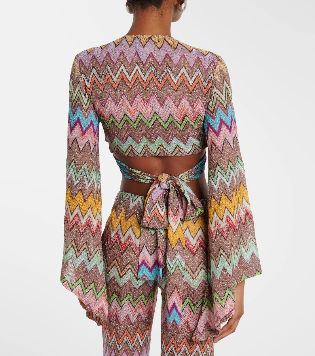 Missoni - Zigzag lamé crop top