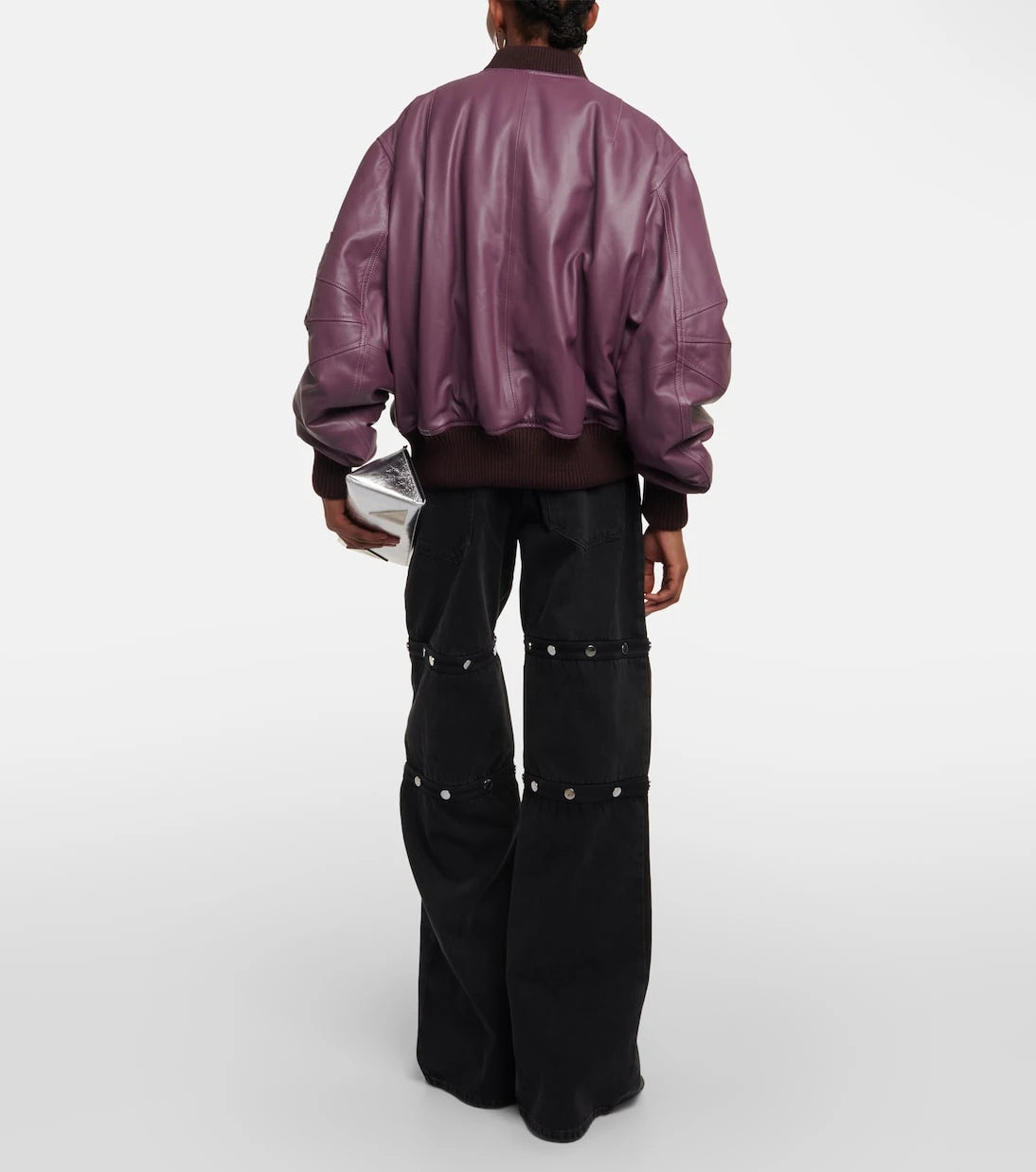 The Attico - Anja leather bomber jacket