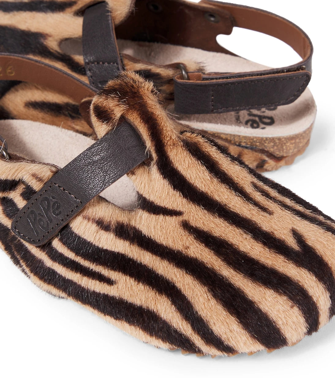 PèPè - Printed calf hair slingback flats