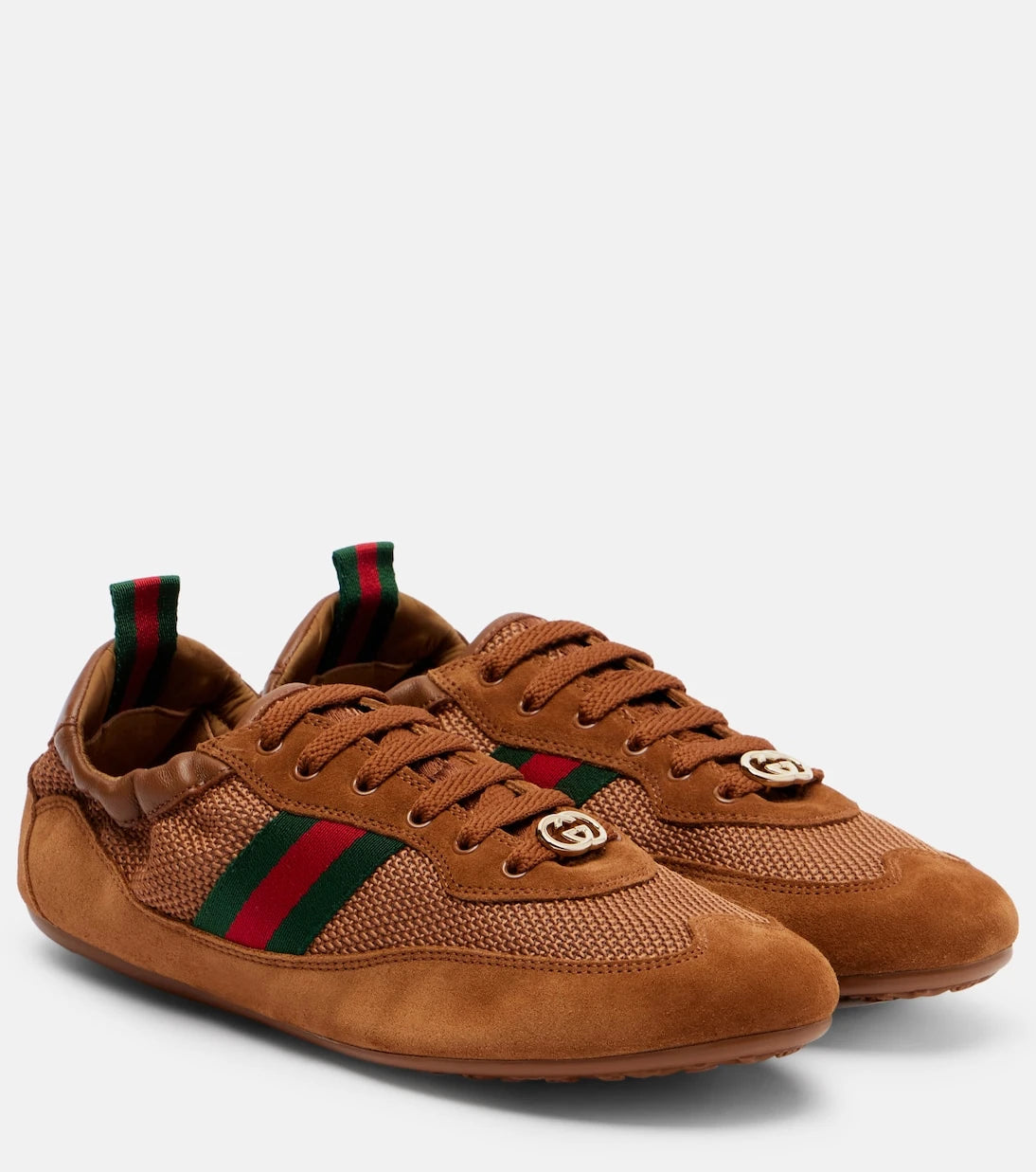 Gucci - حذاء سنيكرز Gucci Shift مزين بالجلد السويدي
