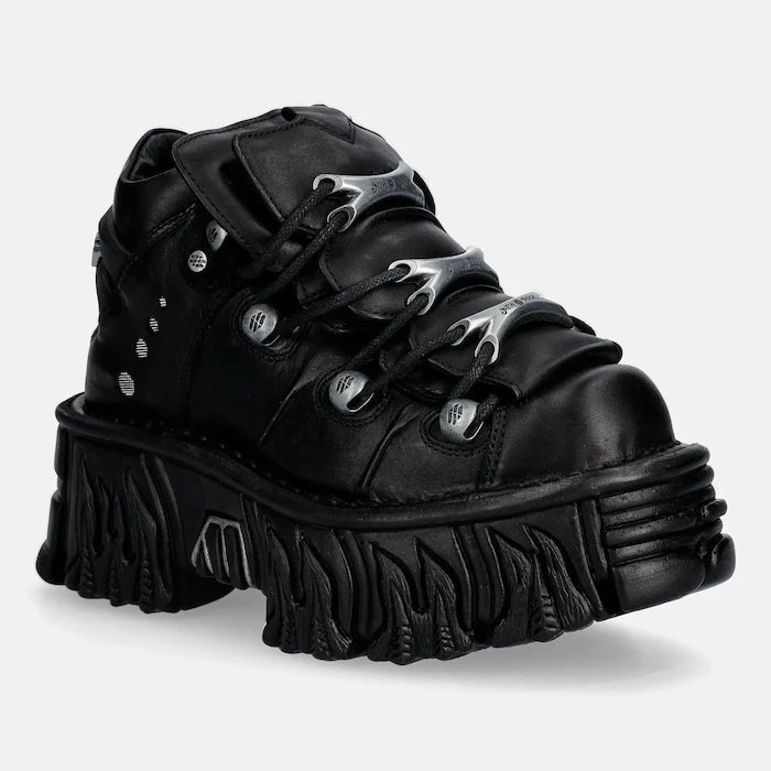 Кожени маратонки New Rock ITALI NEGRO, NOMADA NEGRO