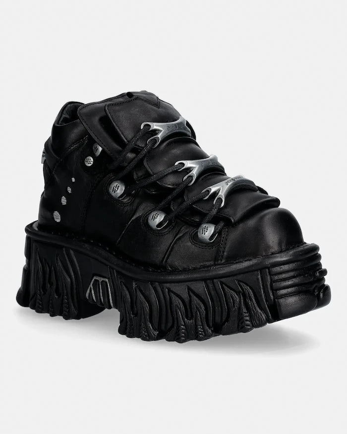 New Rock ITALI NEGRO, NOMADA NEGRO Deri Spor Ayakkabı