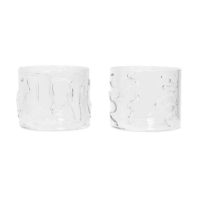 Комплект чаши ferm LIVING Doodle Glasses 200 ml (2 броя)