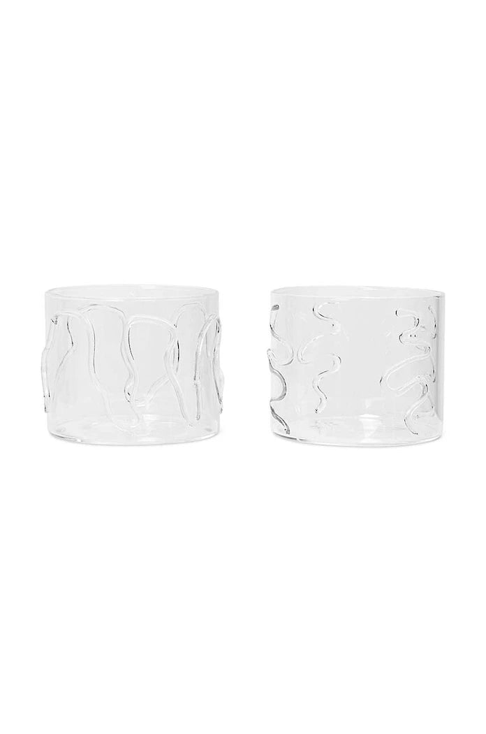Комплект чаши ferm LIVING Doodle Glasses 200 ml (2 броя)