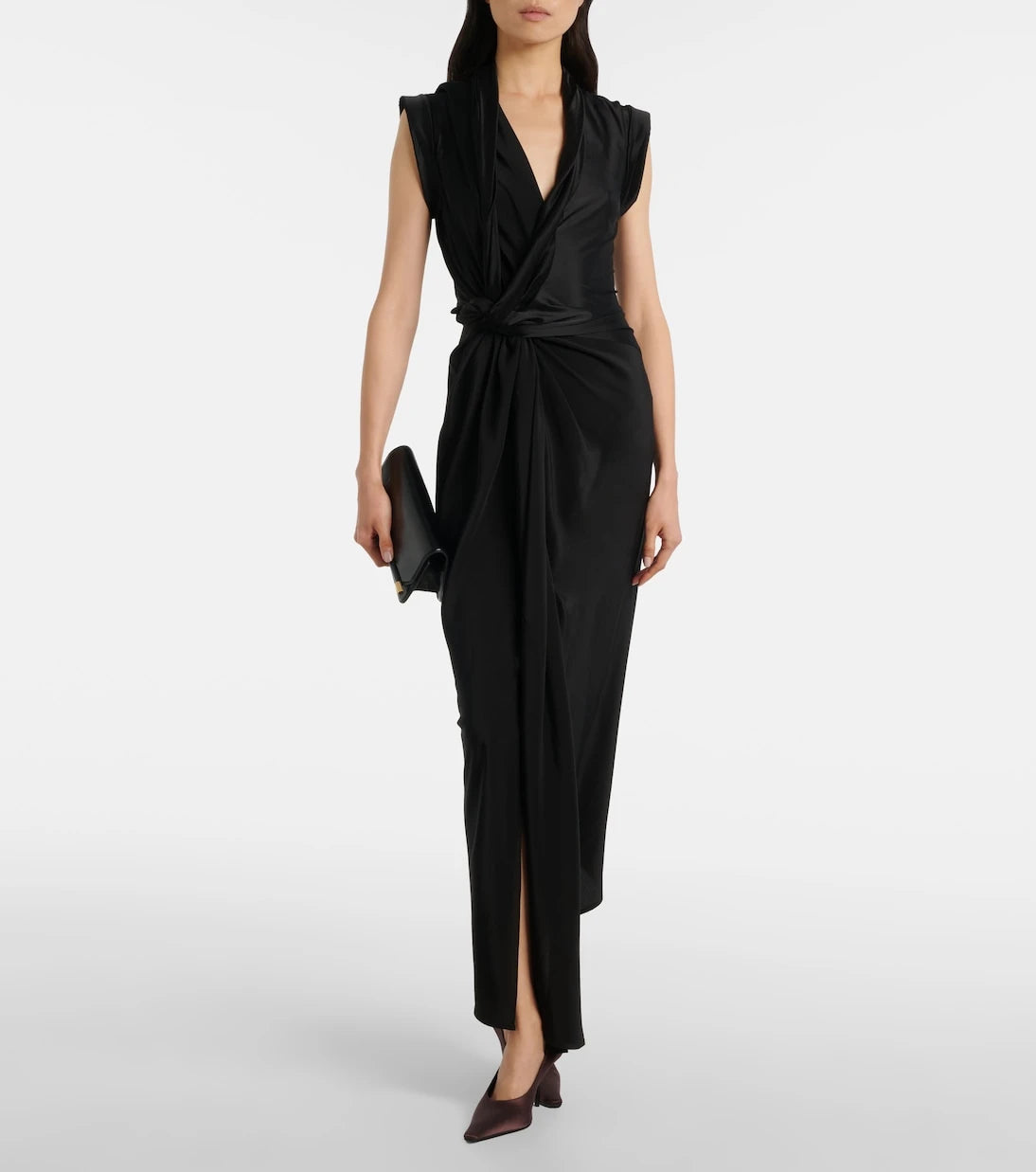 Victoria Beckham - Draped asymmetric midi dress