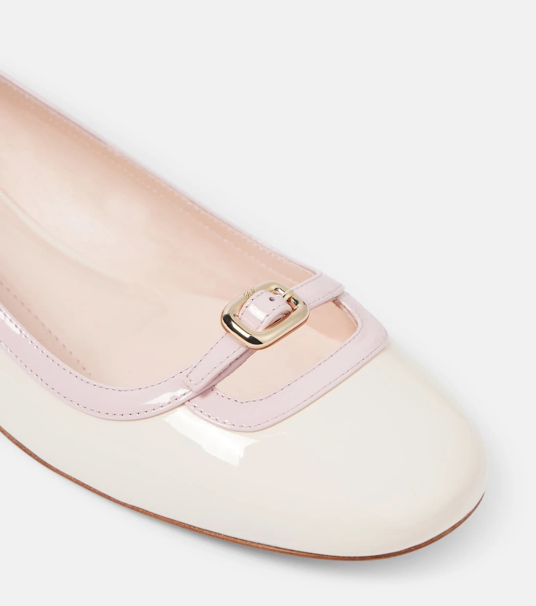 Roger Vivier - Choc B Mini leather ballet flats